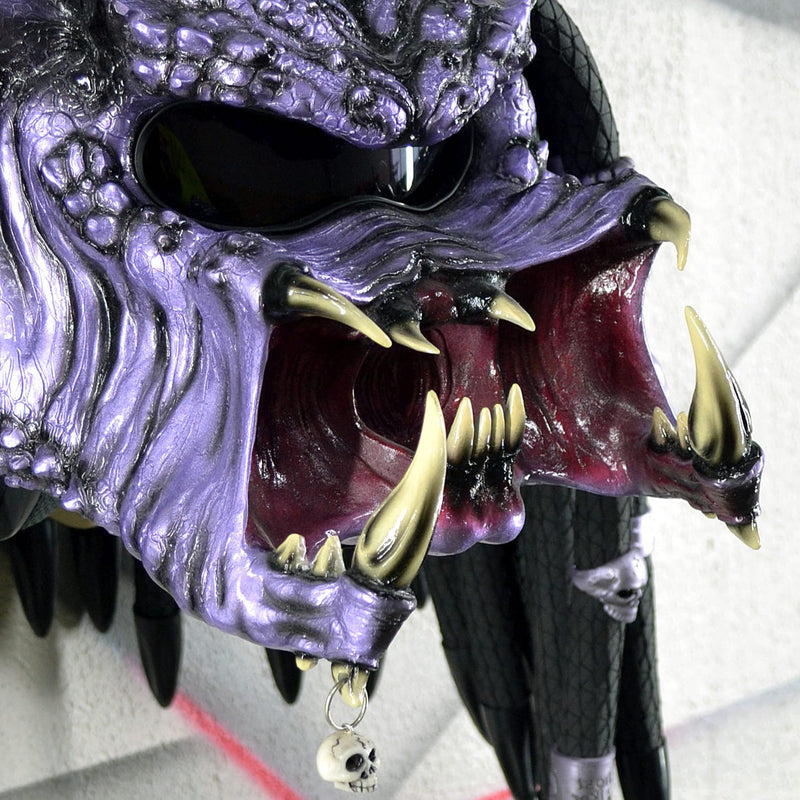 Open Face Purple Predator Motorcycle Helmet - DOT Approved