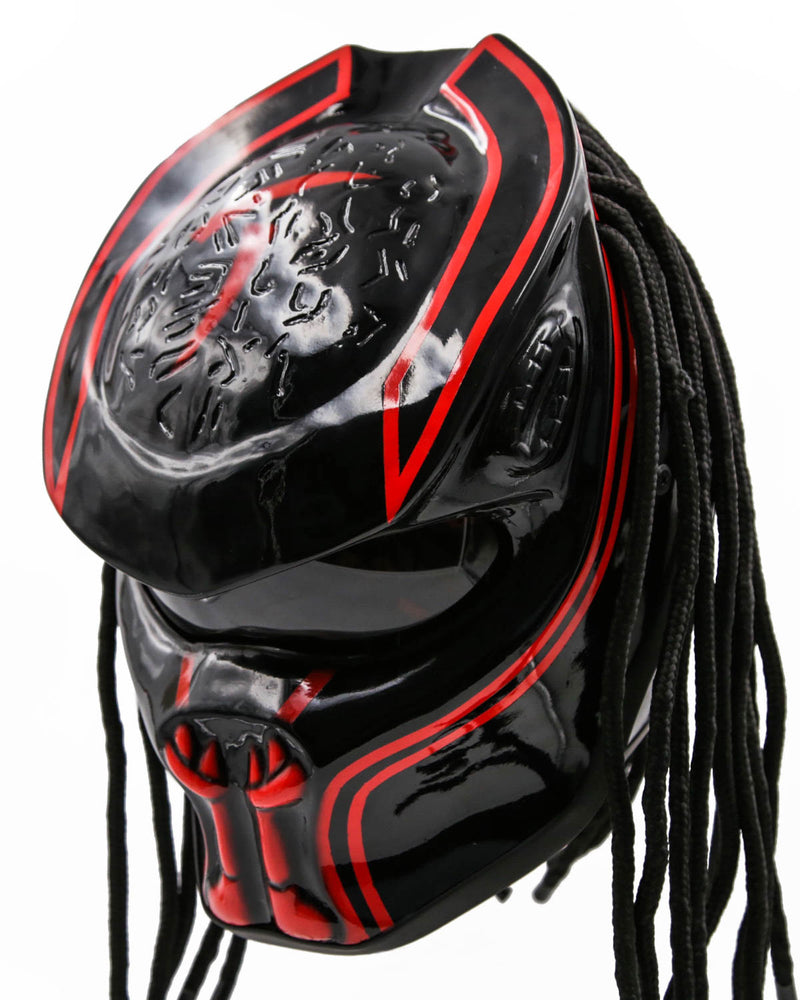 Red - Oblivion Predator Motorcycle Helmet - DOT Approved