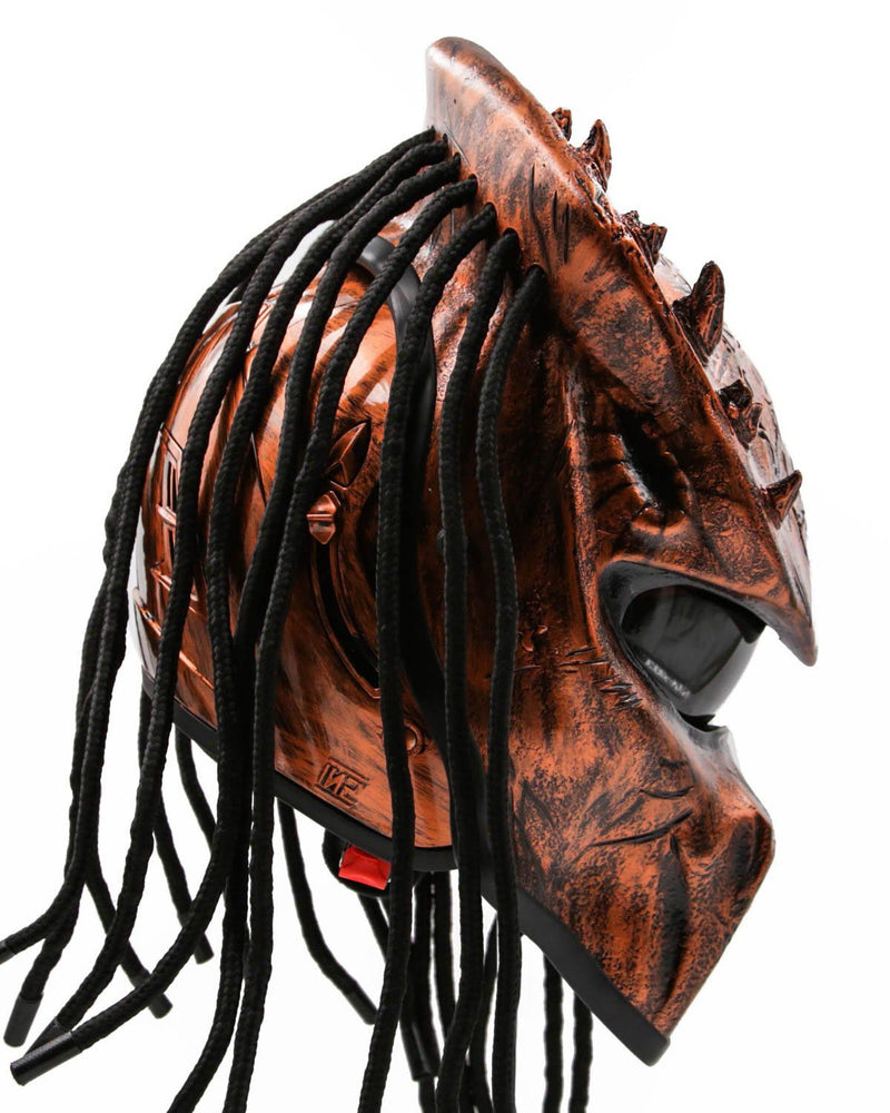 Spiked Predator Motorcycle Helmet - Bronze - Predator Collective