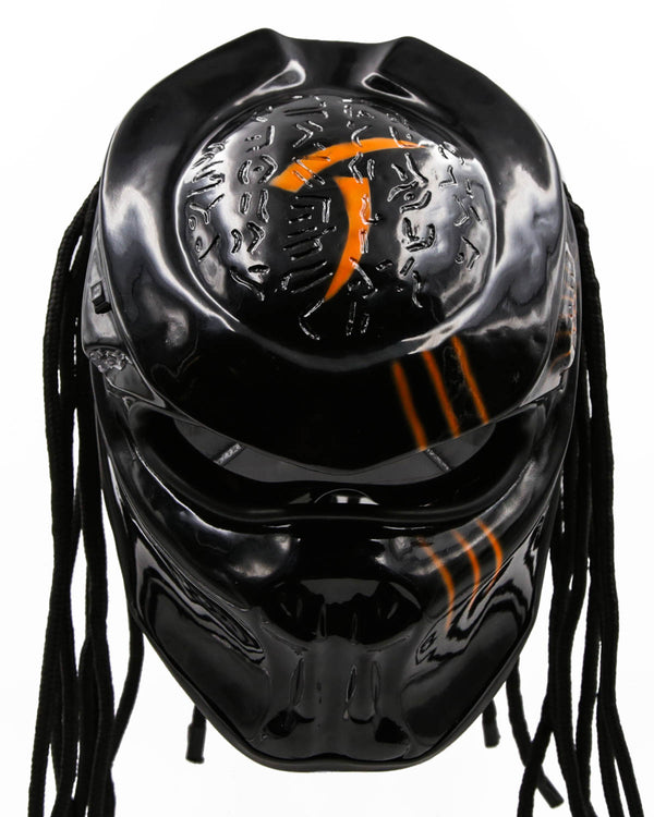 Orange - Shadow Predator Motorcycle Helmet - DOT Approved