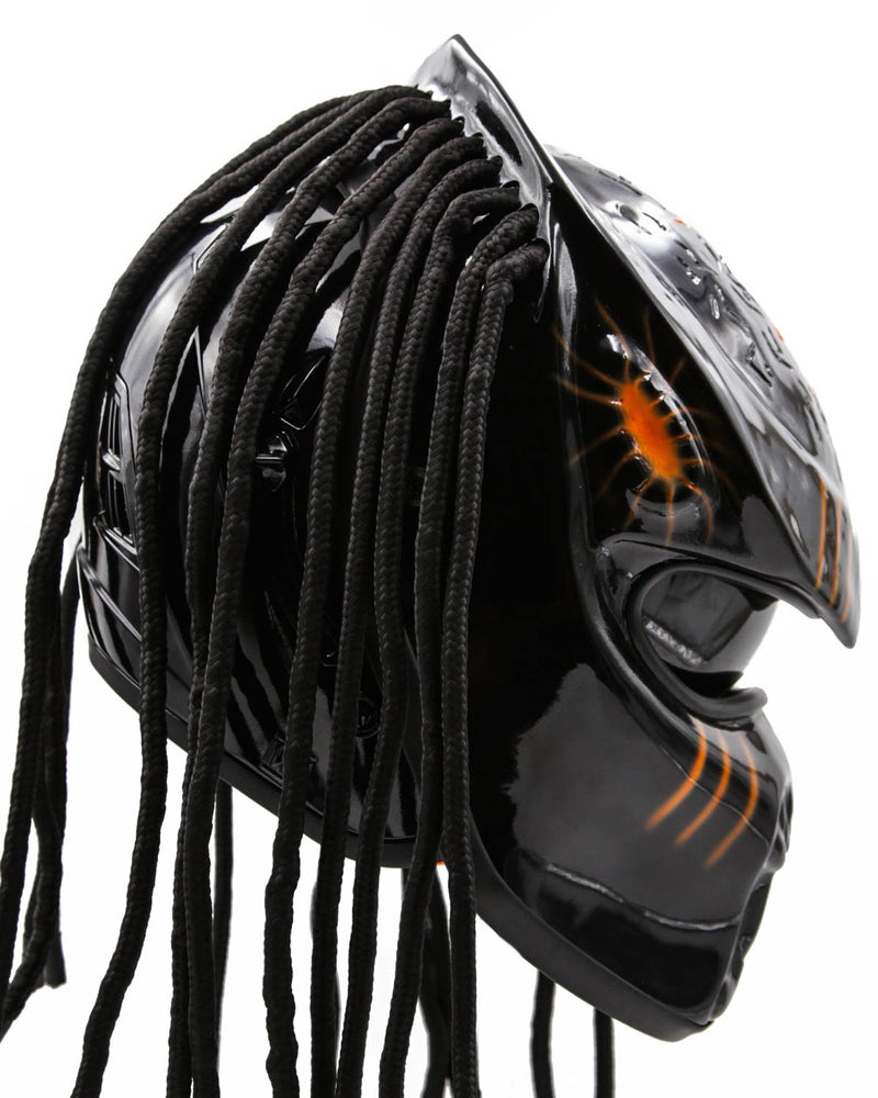 Orange - Shadow Predator Motorcycle Helmet - DOT Approved