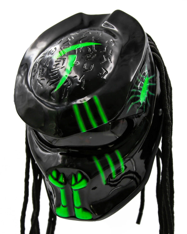 Alien Green - Chaos Predator Motorcycle Helmet - DOT Approved