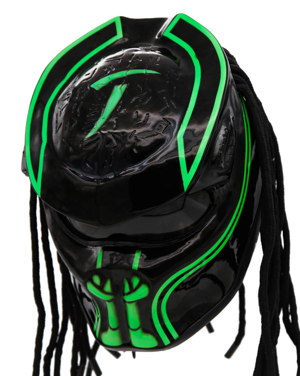 Alien Green - Oblivion Predator Motorcycle Helmet - DOT Approved