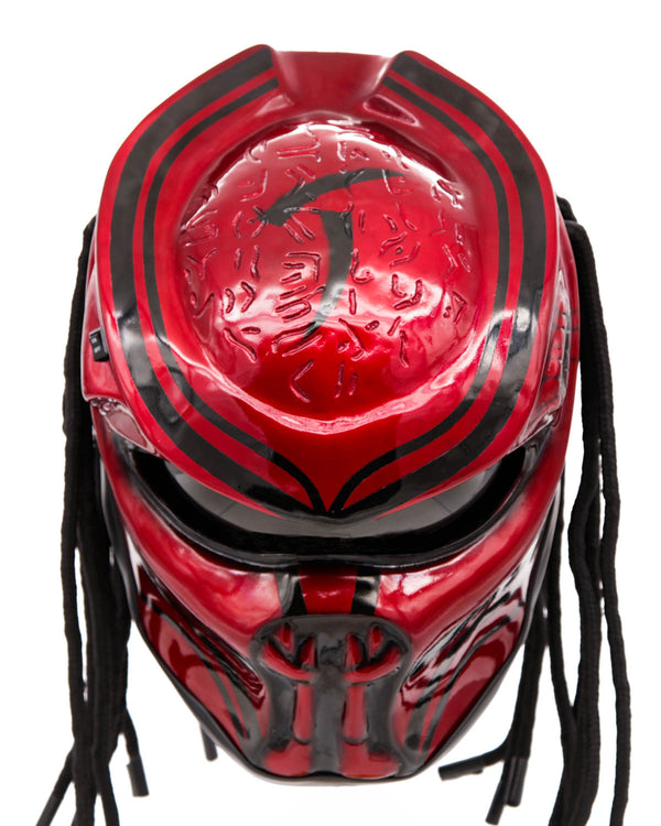 Blood Red - Havoc Predator Motorcycle Helmet - DOT Approved