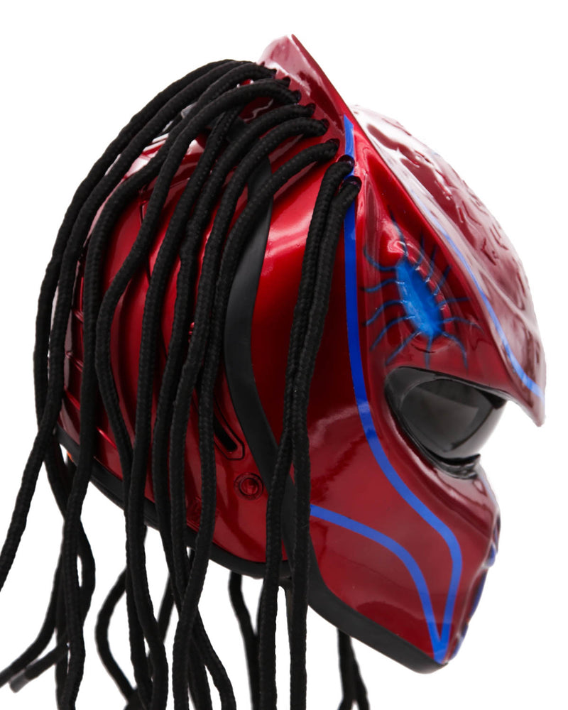 Blood Red & Blue - Abyss Predator Motorcycle Helmet - DOT Approved