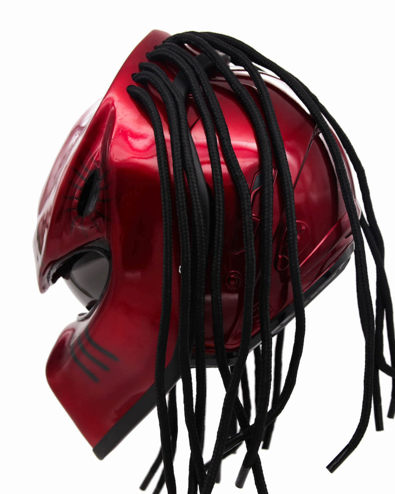 Blood Red - Hunter Predator Motorcycle Helmet - DOT Approved