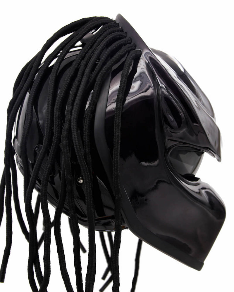 Black - Dark Predator Motorcycle Helmet - DOT Approved1
