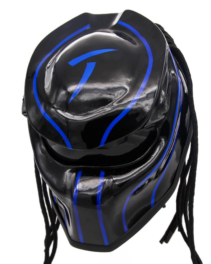 Blue - Blade Predator Motorcycle Helmet - DOT Approved