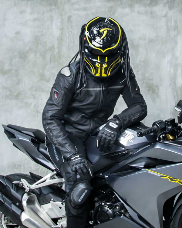 Yellow - Abyss Predator Motorcycle Helmet - DOT Approved